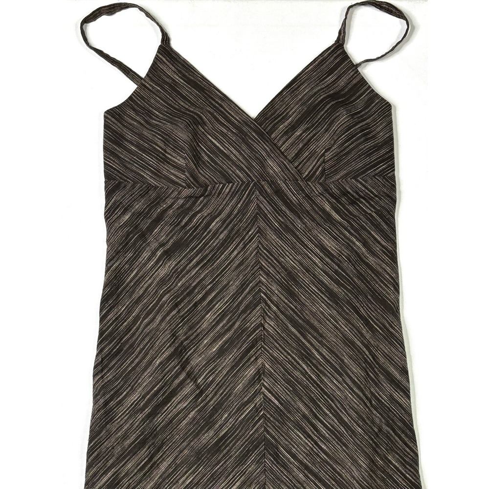 Old Navy Dress Women's 2 Linen Blend Brown Pencil Maxi Summer - Picture 8 of 12